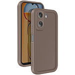 Avizar Coque pour Xiaomi Redmi 13C Silicone Soft Touch Bordures Surélevées Marron