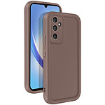 Avizar Coque pour Samsung Galaxy A34 5G Soft Touch Bordures Surélevées Marron