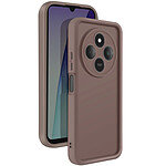 Avizar Coque pour Xiaomi Redmi 14C Silicone Soft Touch Bordures Surélevées Marron