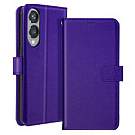 Mayaxess Étui pour Samsung Galaxy S25 Edge Clapet Portefeuille Support Violet