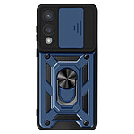 Mayaxess Coque pour Samsung S25 Edge Bague Support avec Protection Caméra Bleu nuit