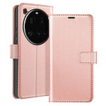 Mayaxess Étui pour Xiaomi 15 Ultra Clapet Portefeuille Support Rose champagne