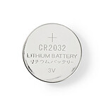 Nedis Pack de 5 Piles Boutons Lithium CR2032 3V DC Prêtes à l'Emploi