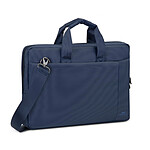 Rivacase Sacoche pour MacBook Pro 15'' Zippée en Polyester avec Bandoulière Bleu marine