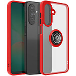 Avizar Coque pour Samsung Galaxy A26 Bague Magnétique Dos Translucide Rouge