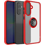 Avizar Coque pour Samsung Galaxy A36 Bague Magnétique Dos Translucide Rouge