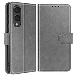 Avizar Étui pour Samsung Galaxy S25 Edge Clapet Portefeuille et Support Vidéo Gris