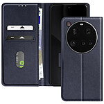 Avizar Étui pour Xiaomi 15 Ultra Clapet Portefeuille et Support Vidéo Bleu nuit