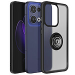 Avizar Coque pour Oppo Reno 13 Bague Magnétique Dos Translucide Noir