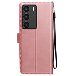 Avizar Étui pour Realme C75 et 14x Dragonne Clapet Support Portefeuille Rose