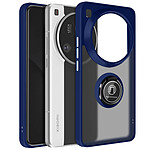 Avizar Coque pour Xiaomi 15 Ultra Bague Magnétique Dos Translucide Bleu nuit