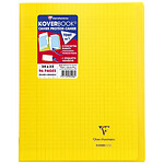CLAIREFONTAINE Cahier piqué Koverbook 24x32cm 96 pages grands carreaux PP transparent - Jaune x 40