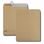 GPV Paquet de 50 sacs à soufflets kraft brun 26 280x375 120 g/m² bande de protection