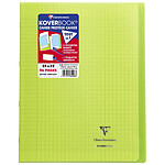 CLAIREFONTAINE Cahier piqué Koverbook 24x32cm 96 pages grands carreaux PP transparent - Vert x 10