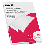 IBICO Pack 100 Pochettes de Plastification A4 250 microns (2x125) Auto-adhésif Brillant
