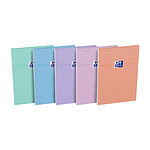 OXFORD Bloc SMART pastel 148x210 160P petits carreaux coloris aléatoires x 5