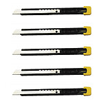 OLFA Cutter Model S Acier Lame AB 9mm Noir Jaune x 5