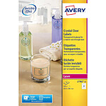 AVERY L7782-25 - 525 étiquettes transparentes brillantes. 63,5x38,1mm. Impression laser AVERY L7782-25 - 525 étiquettes transparentes brillantes. 63,5x38,1mm. Impression laser