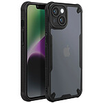 Avizar Coque Antichoc pour iPhone 14 Coins renforcés Dos Mat Anti-trace Noir
