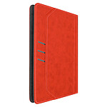 Avizar Étui Rétro pour Tablette 10 pouces Support Réglable et Porte-Carte Rouge