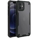 Avizar Coque Antichoc pour iPhone 12 Coins renforcés Dos Mat Anti-trace Noir