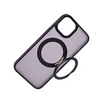 Jaym Coque MagSafe pour iPhone 15 Pro Max Antichoc avec Anneau Rotatif Violet