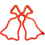 Avizar Lampe Néon LED à Poser Double Cloche de Noël avec Port USB-A Rouge