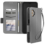 Avizar Étui Clapet pour Galaxy XCover 7 Pro Dragonne Support Portefeuille Gris