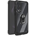 Avizar Coque pour Samsung Galaxy S25 Edge Bague Magnétique Support Vidéo Noir