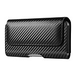 Avizar Étui Ceinture Carbone pour Téléphone 7 pouces avec Clip Rotatif