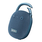 wiwu Mini Enceinte Bluetooth Autonomie 6h Étanche IPX5 avec Mousqueton Bleu
