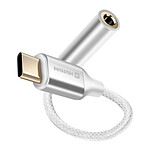 Swissten Adaptateur Audio USB-C vers Jack 3.5 mm p. smartphones et tablettes Blanc
