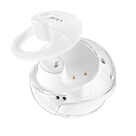 LinQ Écouteurs Bluetooth Clip Design ouvert Micro Appel Touche Tactile Blanc