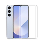 Evetane Coque Samsung Galaxy S25+ Antichoc coins renforces Silicone + 2 Vitres en verre trempe Protection ecran