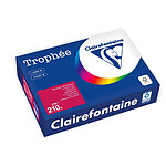 CLAIREFONTAINE Ramette Papier FSC A4 210g 250 Feuilles Intense Rouge Groseille