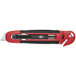 WEDO Cutter de sécurité Standard, lame trapèze, noir/rouge