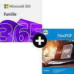 Pack Microsoft 365 Famille - 6 utilisateurs - Abonnement 1 an + FlexiPDF Home & Business - 3 PC - licence perpétuelle