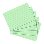 HERLITZ Paquet de 100 Fiches bristol 170g A5 148x210 mm Lignées Vert