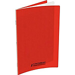 CONQUÉRANT Cahier conquérant polypro agrafé 24x32 cm 140P 90G grands carreaux rouge