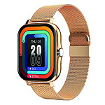 Avizar Montre Connectée Balnéo Écran 1,69" Bluetooth 5.1 IP67 Bracelet Acier Dorée