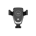 Avizar Support Voiture Rotatif 360° pour Smartphone Compatible Charge Sans Fil 10W Noir