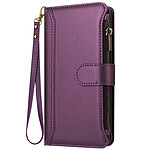 Avizar Étui Portefeuille Oppo A5 Pro Dragonne amovible Fermeture magnétique Violet