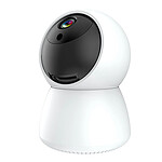 Avizar Caméra Intérieure 360° Wifi 2,4 GHz HD 1080p XBot Audio Détection Blanc