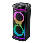 Avizar Enceinte Bluetooth 5.0 TWS 40W avec Effets Lumineux Modèle Party X40 avec Radio Noir