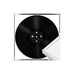 Avizar Cadre de Présentation 12,5" pour Vinyles 33 Tours Mural en Aluminium Gris