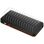 Avizar Station de Charge 180W 15 Ports USB avec Ventilation et Support