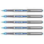 UNI-BALL Stylo Roller Encre Liquide Recyclé UB157E Pointe Moyenne Bleu ciel x 5