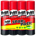 PRITT Pack Eco de 4 Bâtons de colle 22g Naturelle sans solvant