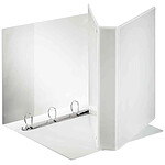ESSELTE Classeur 4 anneaux 60 mm personnalisable 3 poches Dos de 90 mm Blanc