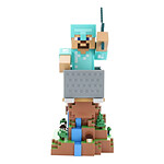 Minecraft - Figurine Cable Guys Steve in Diamond Armour support de manette et support de téléphone 22cm